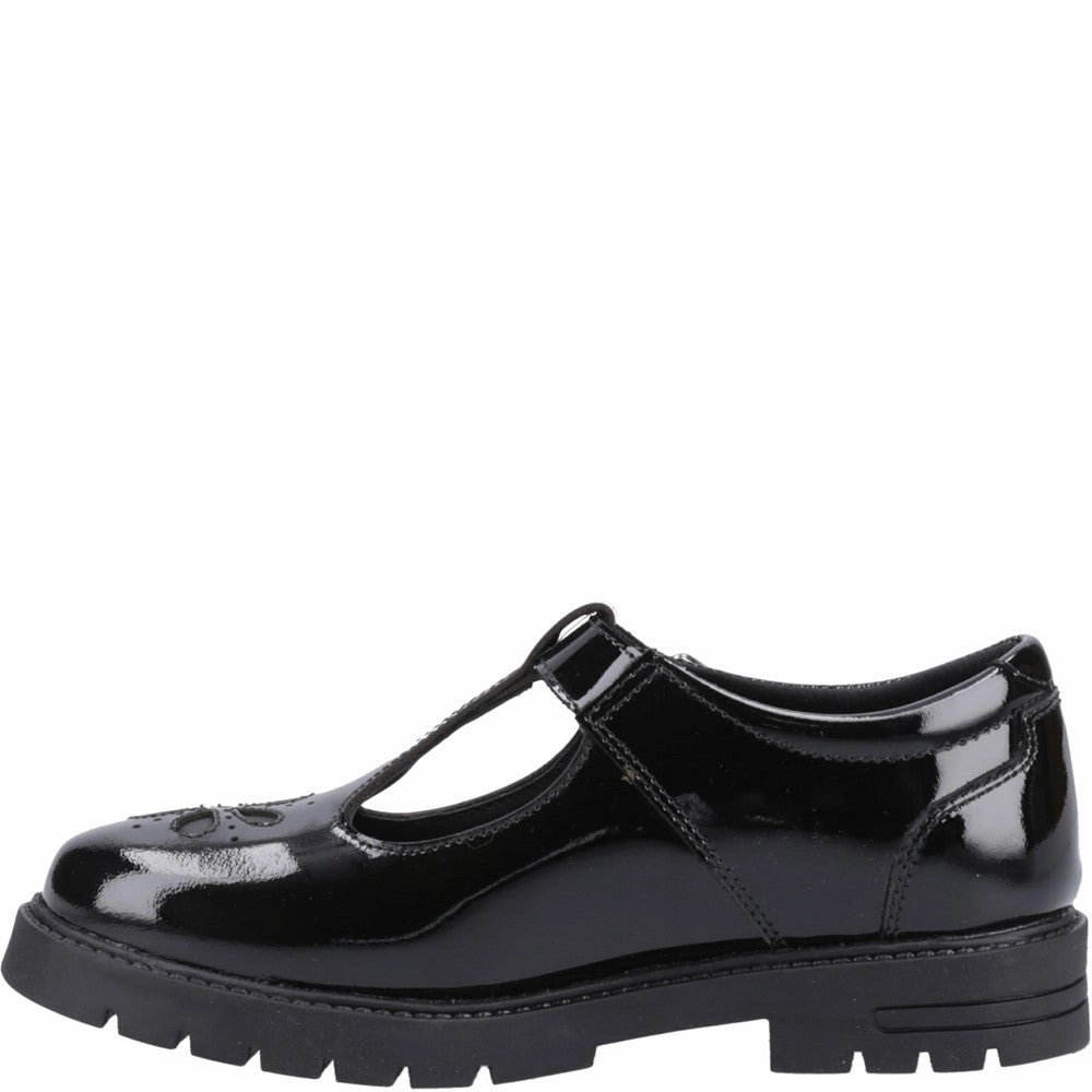 Hush Puppies Fiona Patent Senior School Shoes Girls Sneakers Girls Running Shoes
