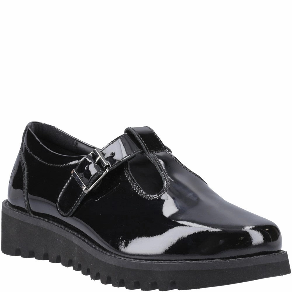 Hush Puppies Florrie T-Bar Patent Senior School Shoes Kids Tennis Shoes,Toddler Athletic Shoes,Youth Casual Shoes