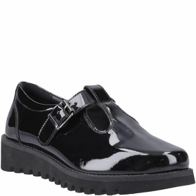 Hush Puppies Florrie T-Bar Patent Senior School Shoes Kids Tennis Shoes,Toddler Athletic Shoes,Youth Casual Shoes
