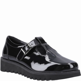 Hush Puppies Florrie T-Bar Patent XL Senior School Shoes Kids Tennis Shoes,Toddler Athletic Shoes,Youth Casual Shoes