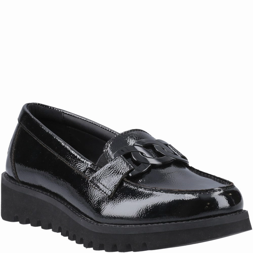 Hush Puppies Francis Loafer Patent Senior School Shoes Kids Tennis Shoes,Toddler Athletic Shoes,Youth Casual Shoes