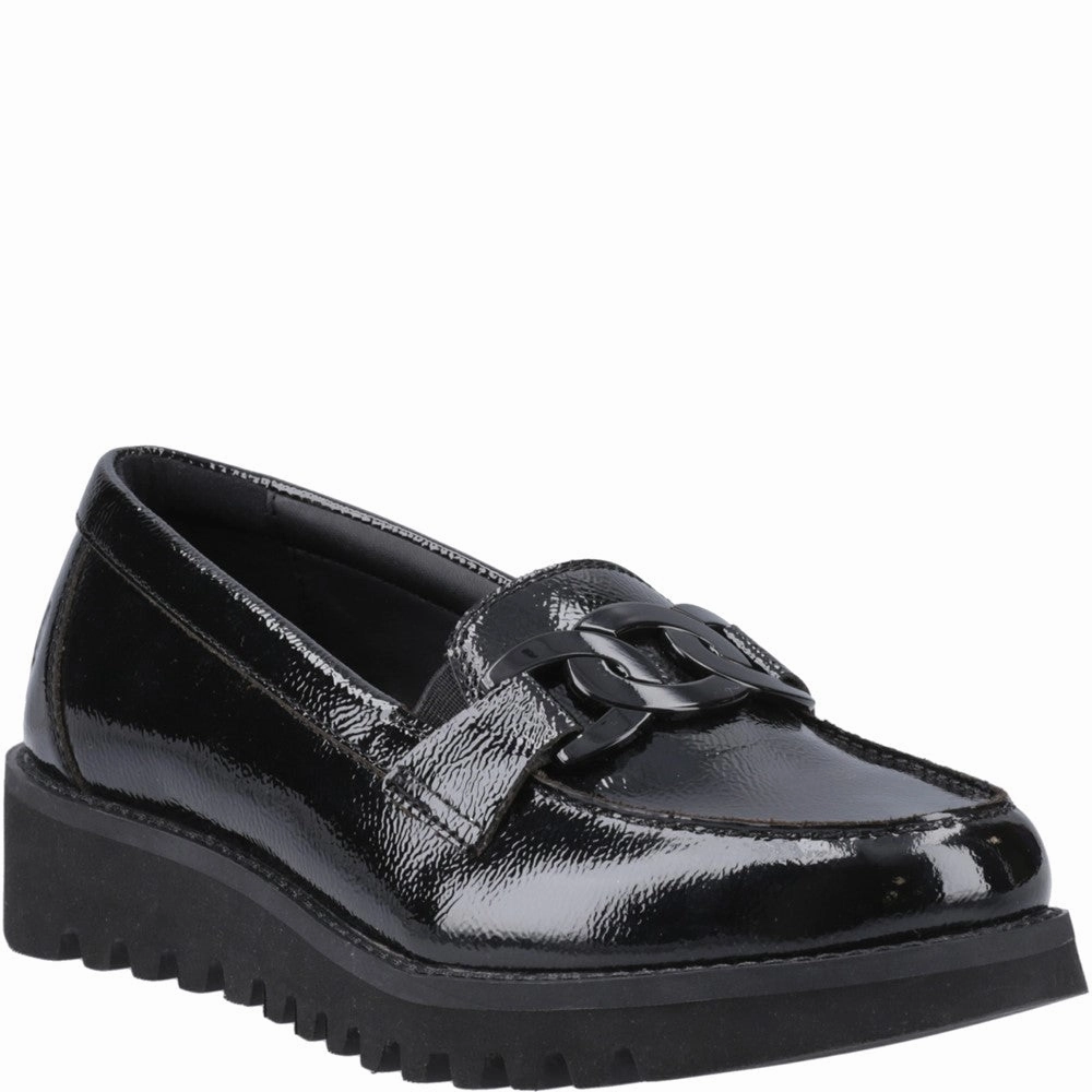 Hush Puppies Francis Loafer Patent XL Senior School Shoes Kids Tennis Shoes,Toddler Athletic Shoes,Youth Casual Shoes