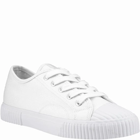 Hush Puppies Freya Canvas Trainer Lightweight Running Shoes,Slip On Athletic Shoes,Breathable Workout Shoes