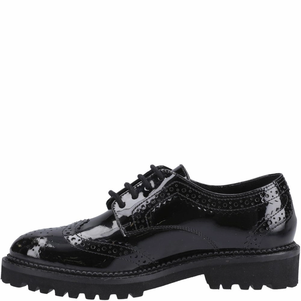 Hush Puppies Gabi Lace Up Patent Junior School Shoes Girls Sneakers Girls Running Shoes