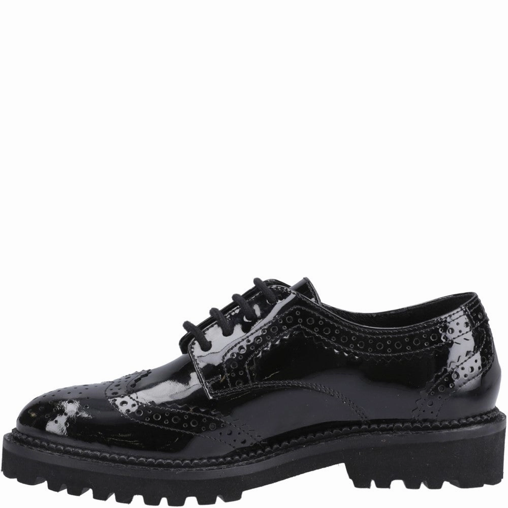 Hush Puppies Gabi Lace Up Patent Junior School Shoes Girls Sneakers Girls Running Shoes