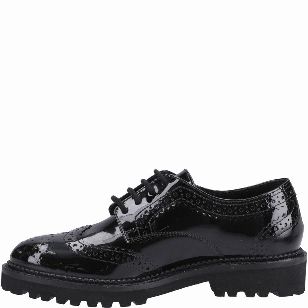Hush Puppies Gabi Lace Up Patent XL Senior School Shoes Girls Sneakers Girls Running Shoes