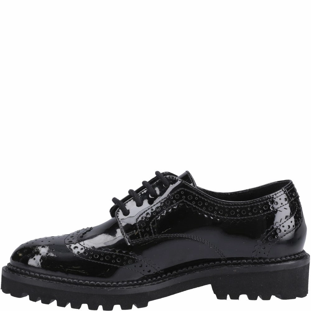 Hush Puppies Gabi Lace Up Patent XL Senior School Shoes Girls Sneakers Girls Running Shoes