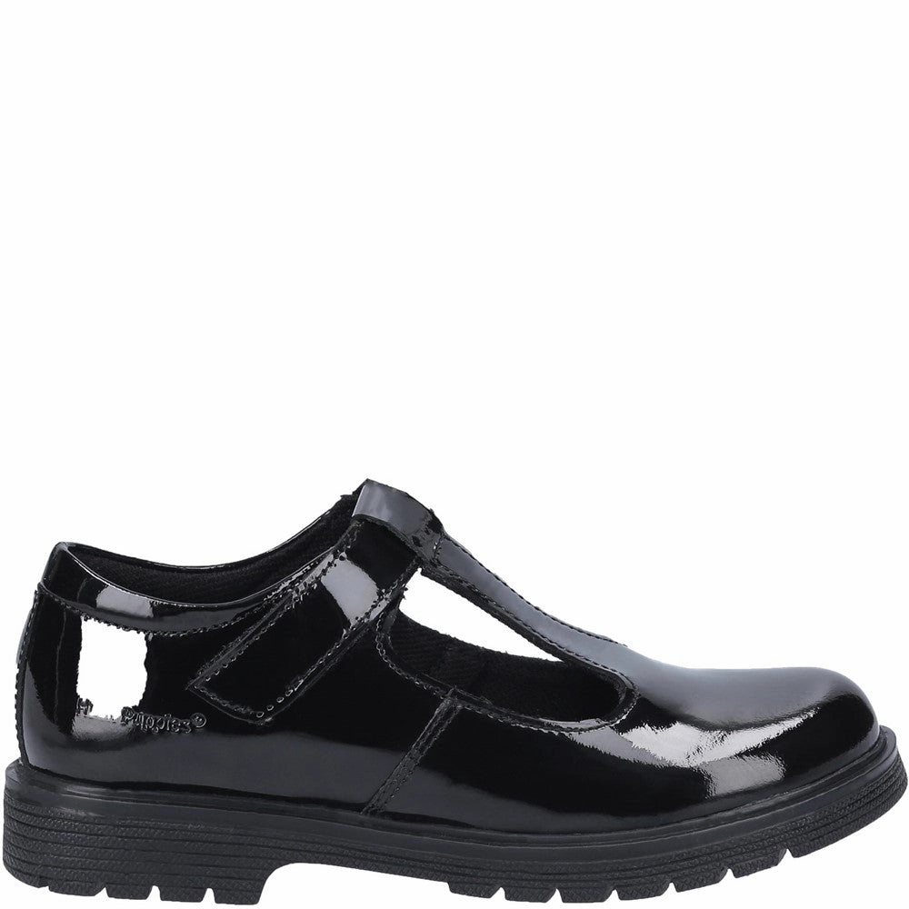 Hush Puppies Gracie Junior Patent School Shoes Girls Sneakers Girls Running Shoes