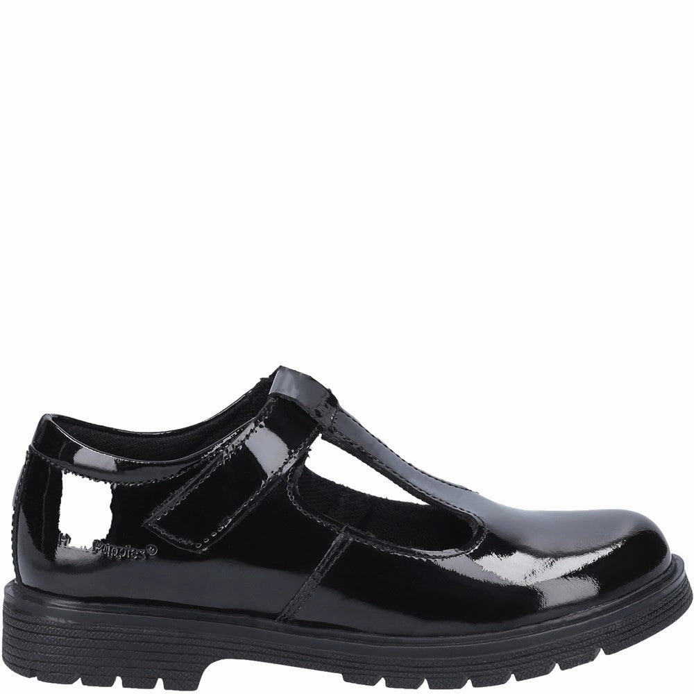 Hush Puppies Gracie Junior Patent School Shoes Girls Sneakers Girls Running Shoes