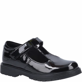 Hush Puppies Gracie Senior Patent School Shoes Kids Tennis Shoes,Toddler Athletic Shoes,Youth Casual Shoes