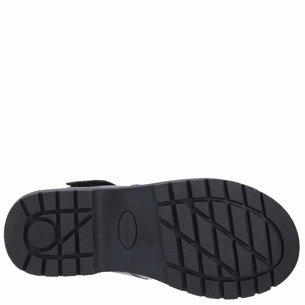 Hush Puppies Gracie Senior Patent School Shoes Girls Sneakers Girls Running Shoes