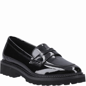 Hush Puppies Grazia Loafer Patent Junior School Shoes Kids Tennis Shoes,Toddler Athletic Shoes,Youth Casual Shoes