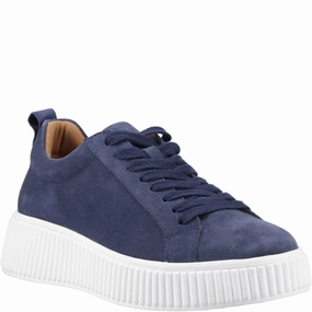 Hush Puppies Harlow Suede Sneaker Lightweight Running Shoes,Slip On Athletic Shoes,Breathable Workout Shoes