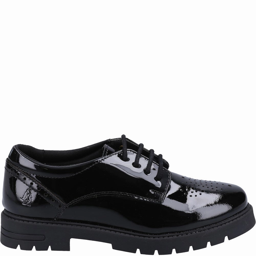 Hush Puppies Jayne Patent Senior School Shoes Girls Sneakers Girls Running Shoes