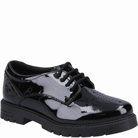 Hush Puppies Jayne Patent Senior School Shoes Kids Tennis Shoes,Toddler Athletic Shoes,Youth Casual Shoes