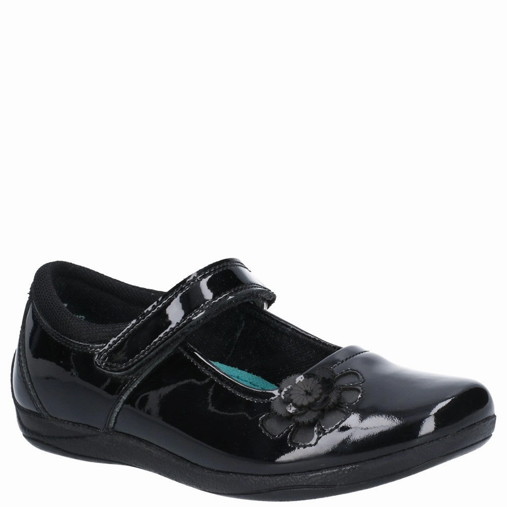 Hush Puppies Jessica Junior Patent School Shoes Kids Tennis Shoes,Toddler Athletic Shoes,Youth Casual Shoes