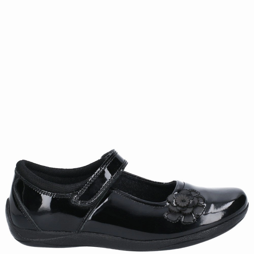 Hush Puppies Jessica Junior Patent School Shoes Girls Sneakers Girls Running Shoes