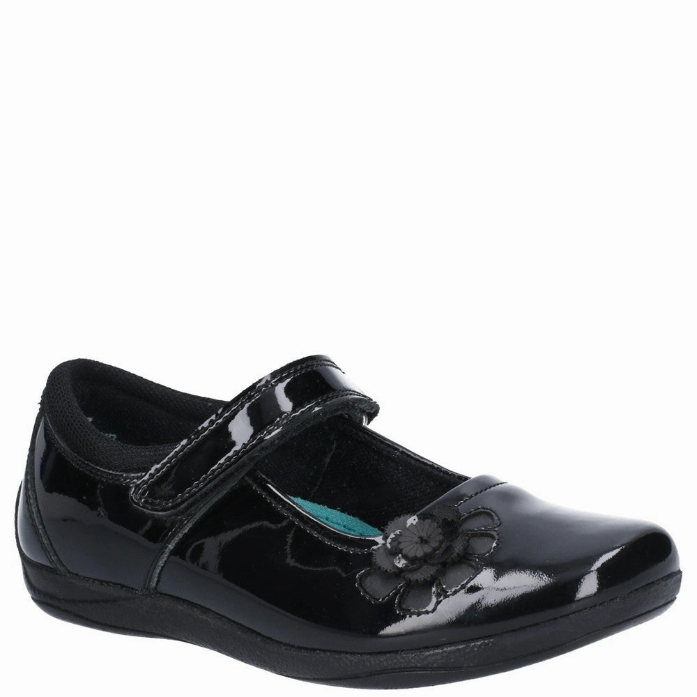 Hush Puppies Jessica Junior Patent School Shoes Kids Tennis Shoes,Toddler Athletic Shoes,Youth Casual Shoes
