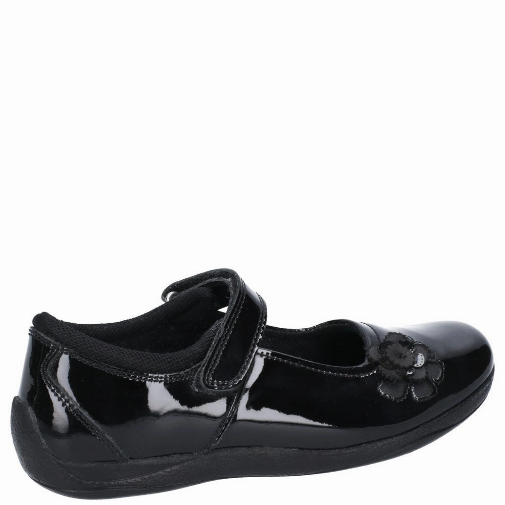 Hush Puppies Jessica Junior Patent School Shoes Girls Sneakers Girls Running Shoes