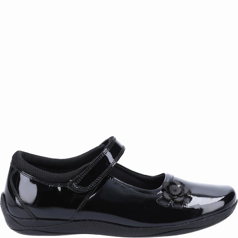 Hush Puppies Jessica Senior Patent School Shoes Girls Sneakers Girls Running Shoes