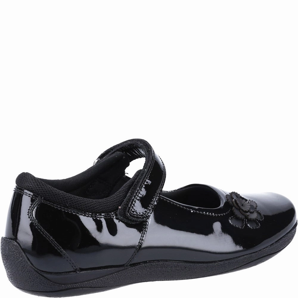 Hush Puppies Jessica Senior Patent School Shoes Girls Sneakers Girls Running Shoes