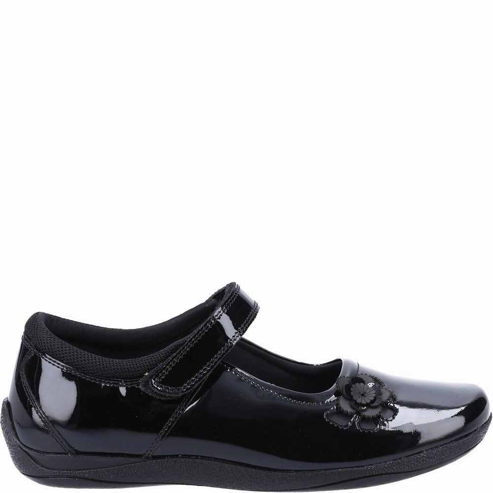 Hush Puppies Jessica Senior Patent School Shoes Girls Sneakers Girls Running Shoes