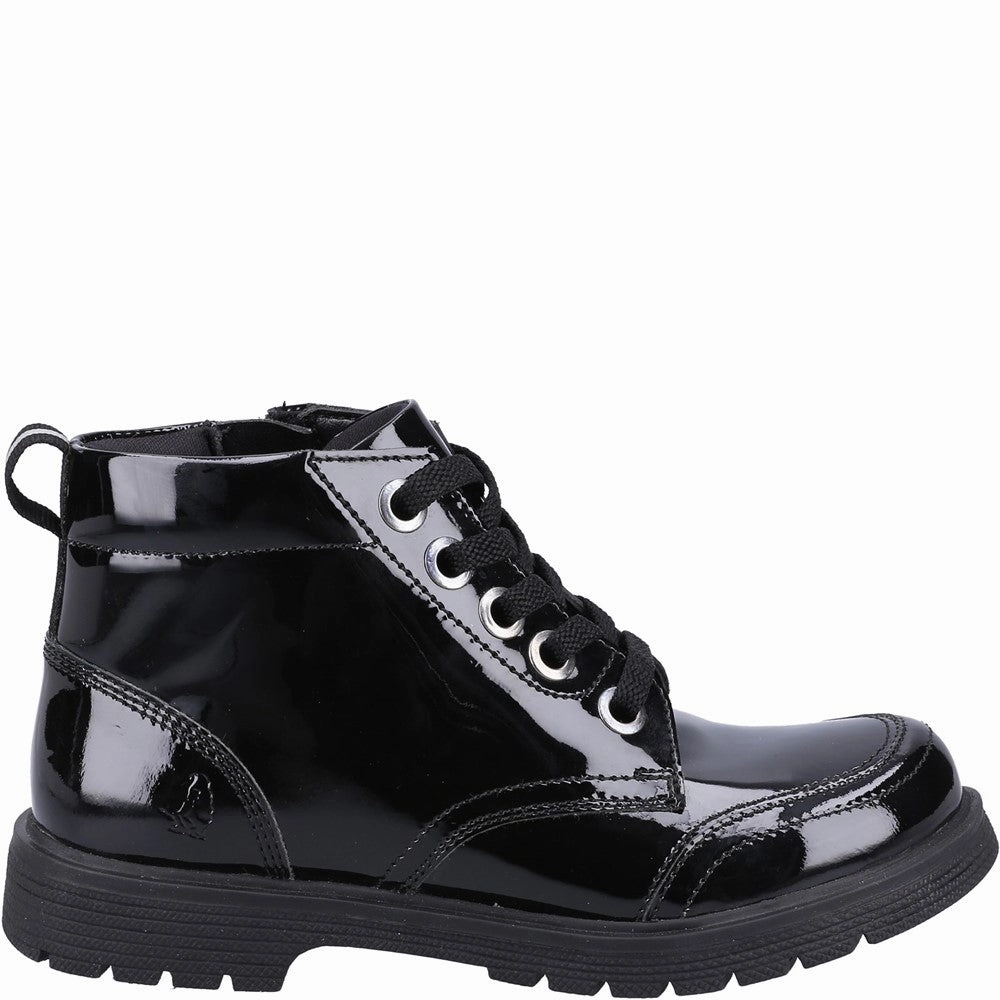 Hush Puppies Jolie Patent Senior School Boots Girls Sneakers Girls Running Shoes