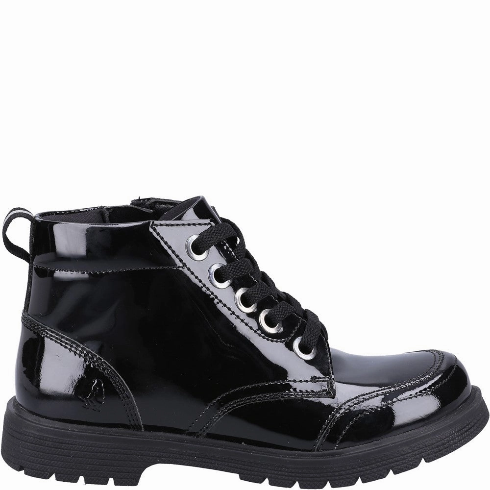 Hush Puppies Jolie Patent Senior School Boots Girls Sneakers Girls Running Shoes
