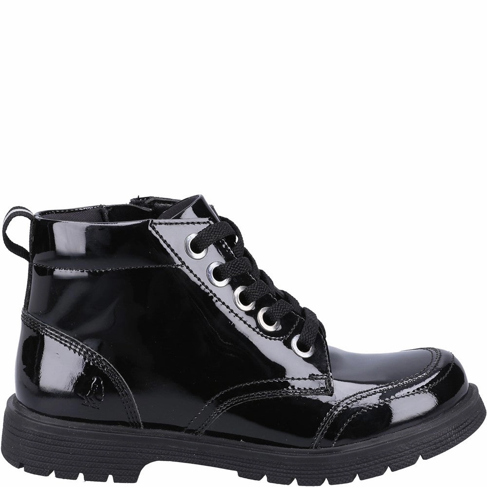 Hush Puppies Jolie Patent Senior School Boots Girls Sneakers Girls Running Shoes