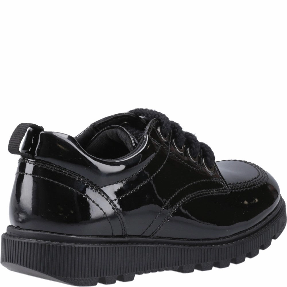 Hush Puppies Keeley Lace Up Patent Junior School Shoes Girls Sneakers Girls Running Shoes