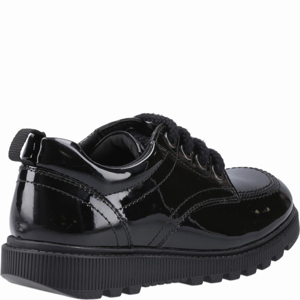 Hush Puppies Keeley Lace Up Patent Junior School Shoes Girls Sneakers Girls Running Shoes