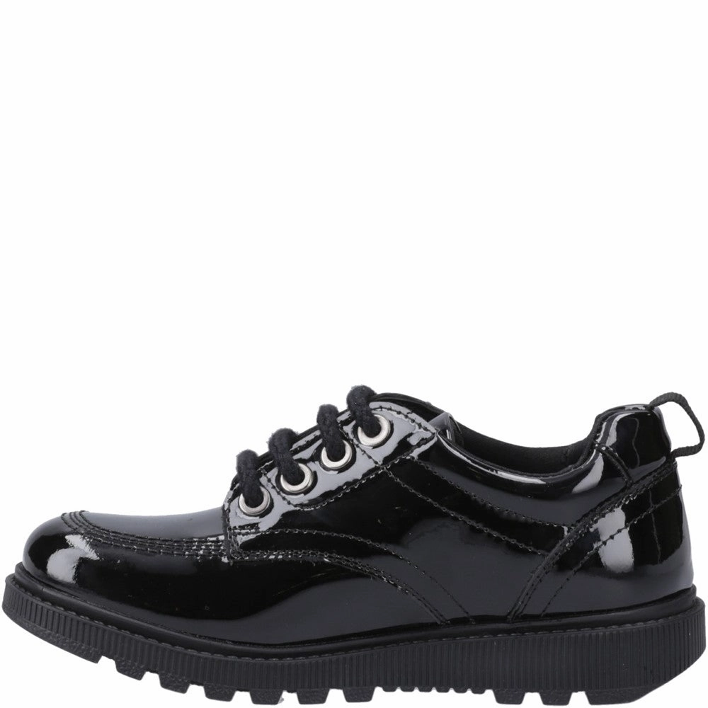 Hush Puppies Keeley Lace Up Patent Junior School Shoes Girls Sneakers Girls Running Shoes