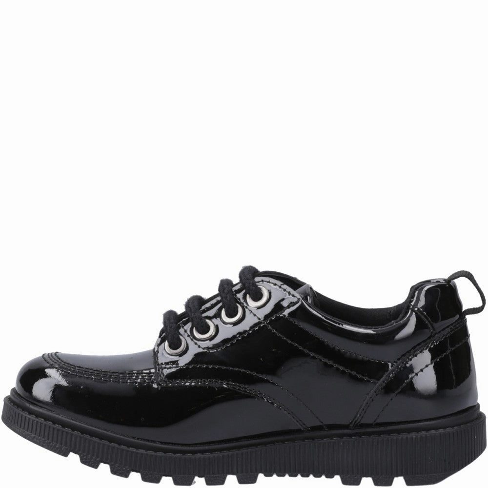 Hush Puppies Keeley Lace Up Patent Junior School Shoes Girls Sneakers Girls Running Shoes
