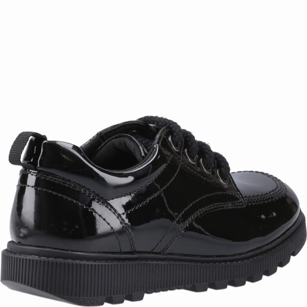 Hush Puppies Keeley Lace Up Patent Junior School Shoes Girls Sneakers Girls Running Shoes
