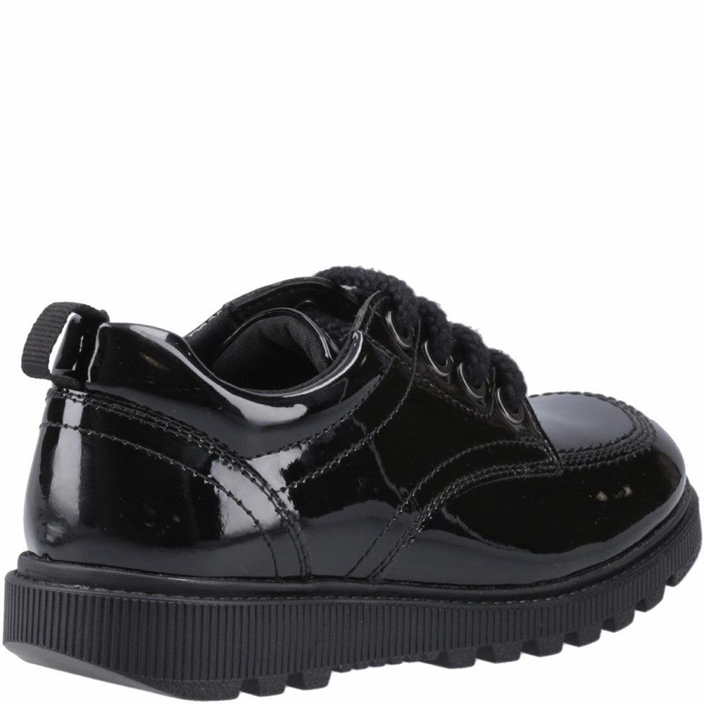 Hush Puppies Keeley Lace Up Patent Senior School Shoes Girls Sneakers Girls Running Shoes