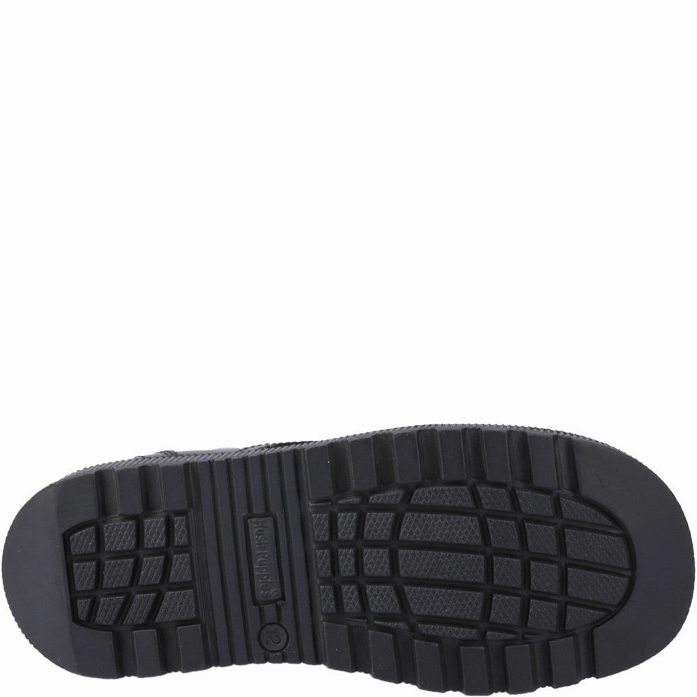 Hush Puppies Keeley Lace Up Patent Senior School Shoes Girls Sneakers Girls Running Shoes