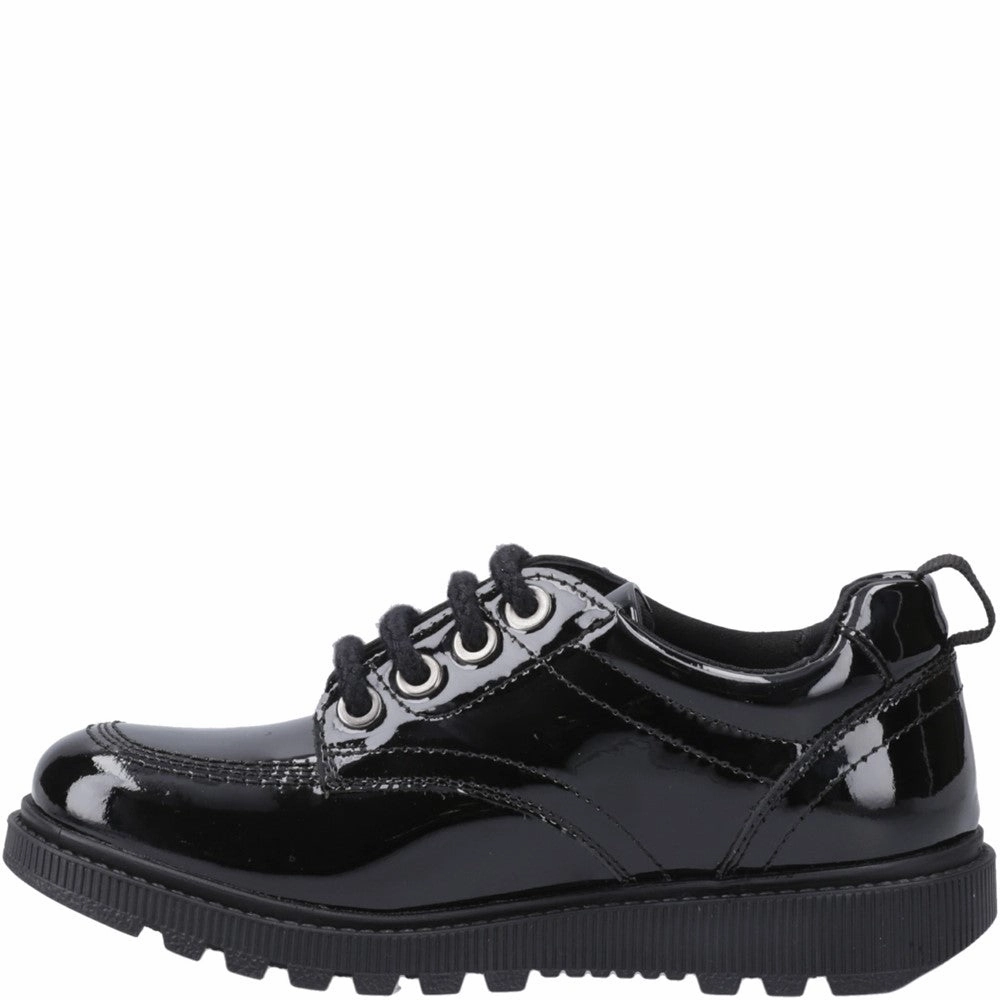 Hush Puppies Keeley Lace Up Patent Senior School Shoes Girls Sneakers Girls Running Shoes