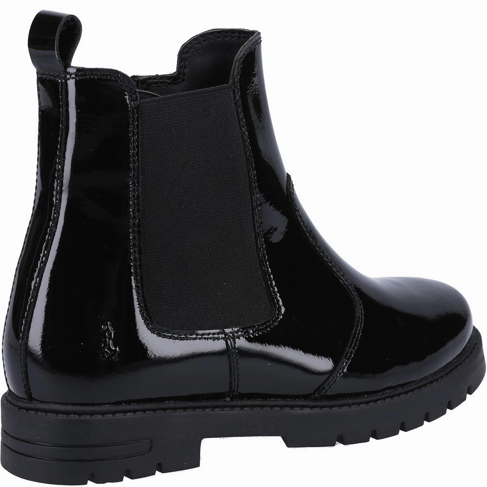 Hush Puppies Laura Patent Junior School Boots Girls Sneakers Girls Running Shoes