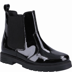 Hush Puppies Laura Patent Junior School Boots Kids Tennis Shoes,Toddler Athletic Shoes,Youth Casual Shoes