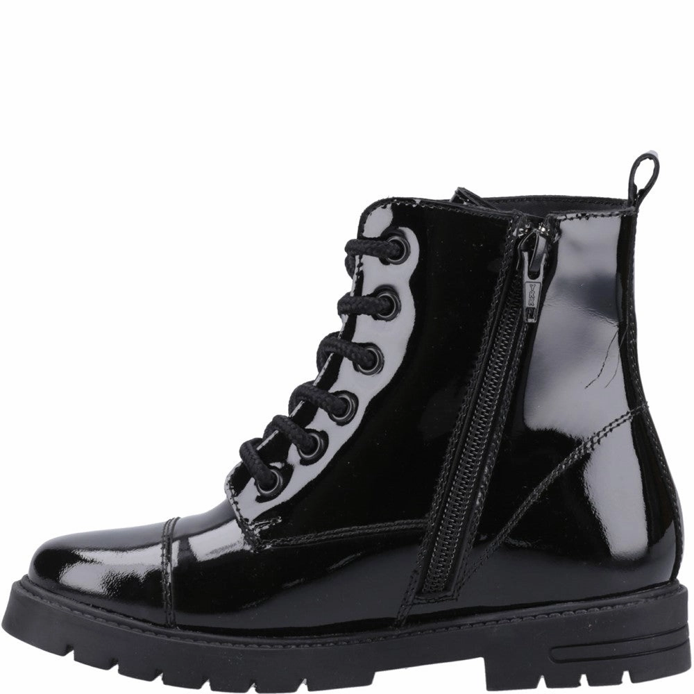 Hush Puppies Lauren Patent Senior School Shoes Girls Sneakers Girls Running Shoes