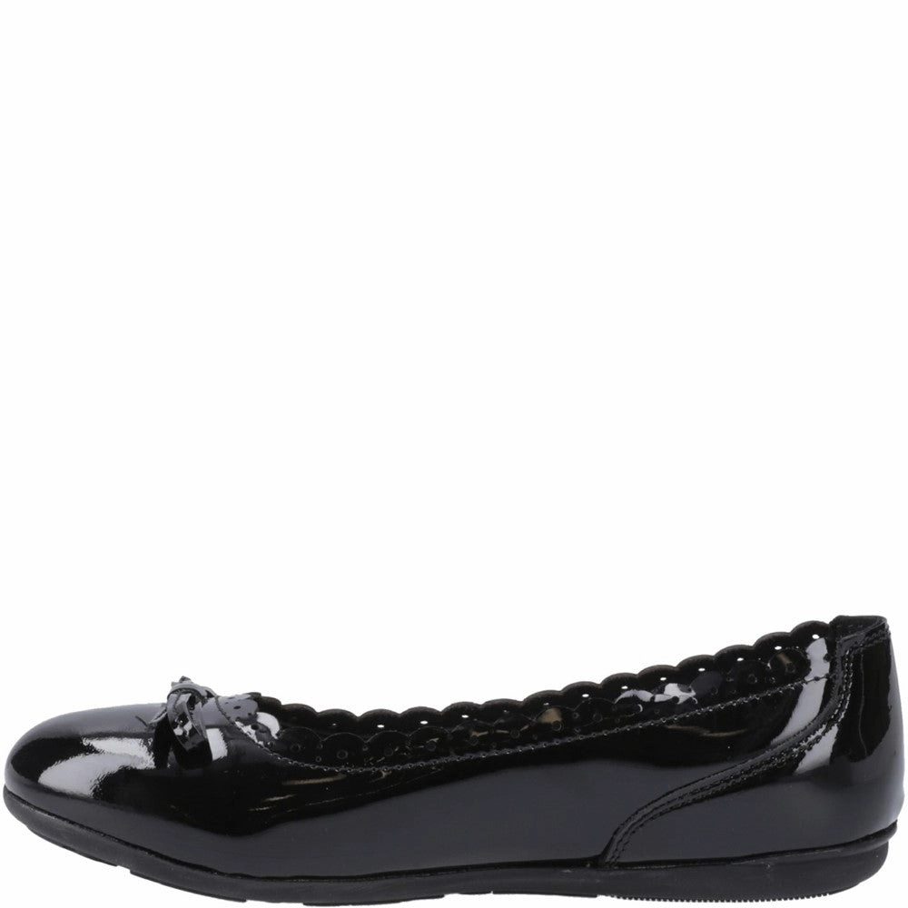Hush Puppies Lillie Ballerina Patent Junior School Shoes Girls Sneakers Girls Running Shoes