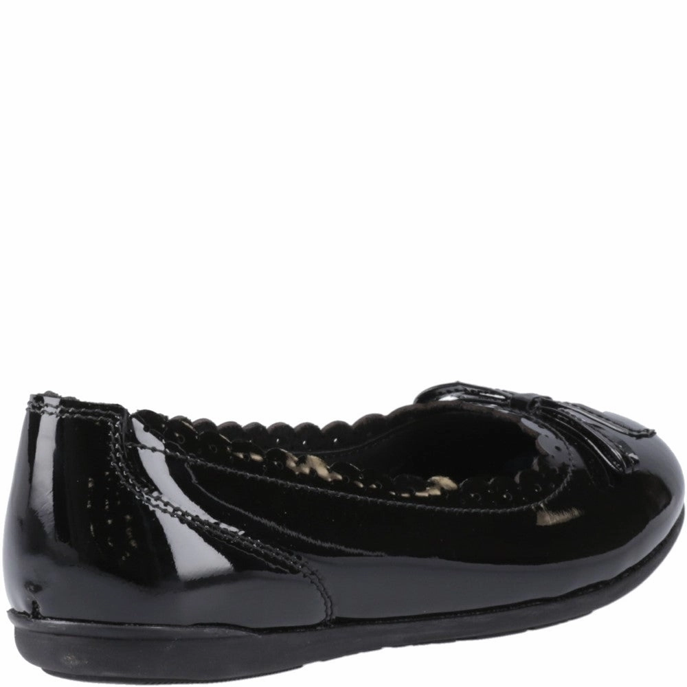 Hush Puppies Lillie Ballerina Patent Junior School Shoes Girls Sneakers Girls Running Shoes