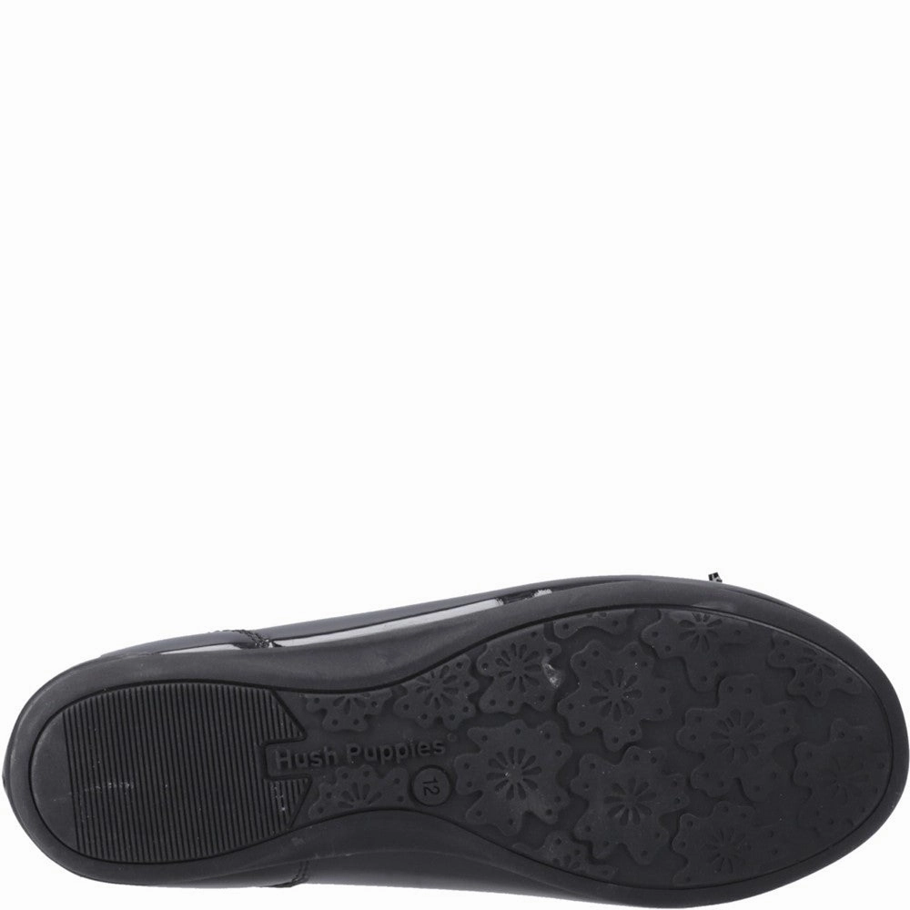 Hush Puppies Lillie Ballerina Patent Senior School Shoes Girls Sneakers Girls Running Shoes