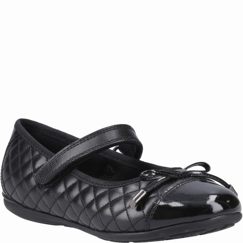 Hush Puppies Lottie Quilt Ballerina Junior School Shoes Kids Tennis Shoes,Toddler Athletic Shoes,Youth Casual Shoes