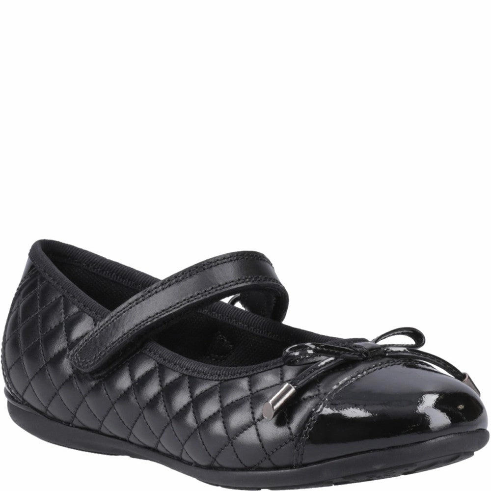 Hush Puppies Lottie Quilt Ballerina Junior School Shoes Kids Tennis Shoes,Toddler Athletic Shoes,Youth Casual Shoes