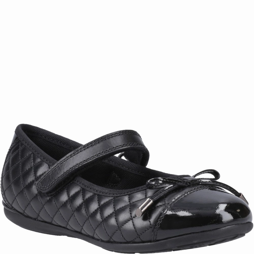 Hush Puppies Lottie Quilt Ballerina Junior School Shoes Kids Tennis Shoes,Toddler Athletic Shoes,Youth Casual Shoes