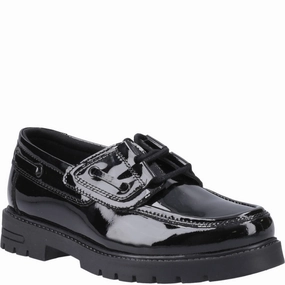 Hush Puppies Lucy Patent Junior School Shoes Kids Tennis Shoes,Toddler Athletic Shoes,Youth Casual Shoes