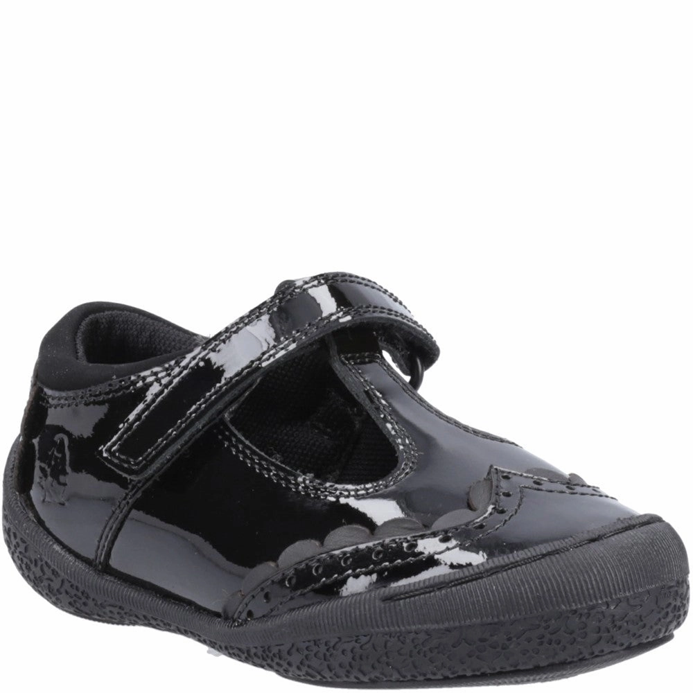 Hush Puppies Mabel Patent Infant School Shoes Kids Tennis Shoes,Toddler Athletic Shoes,Youth Casual Shoes