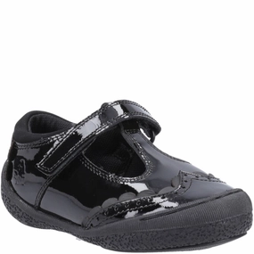 Hush Puppies Mabel Patent Infant School Shoes Kids Tennis Shoes,Toddler Athletic Shoes,Youth Casual Shoes