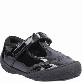 Hush Puppies Mabel Patent Infant School Shoes Kids Tennis Shoes,Toddler Athletic Shoes,Youth Casual Shoes